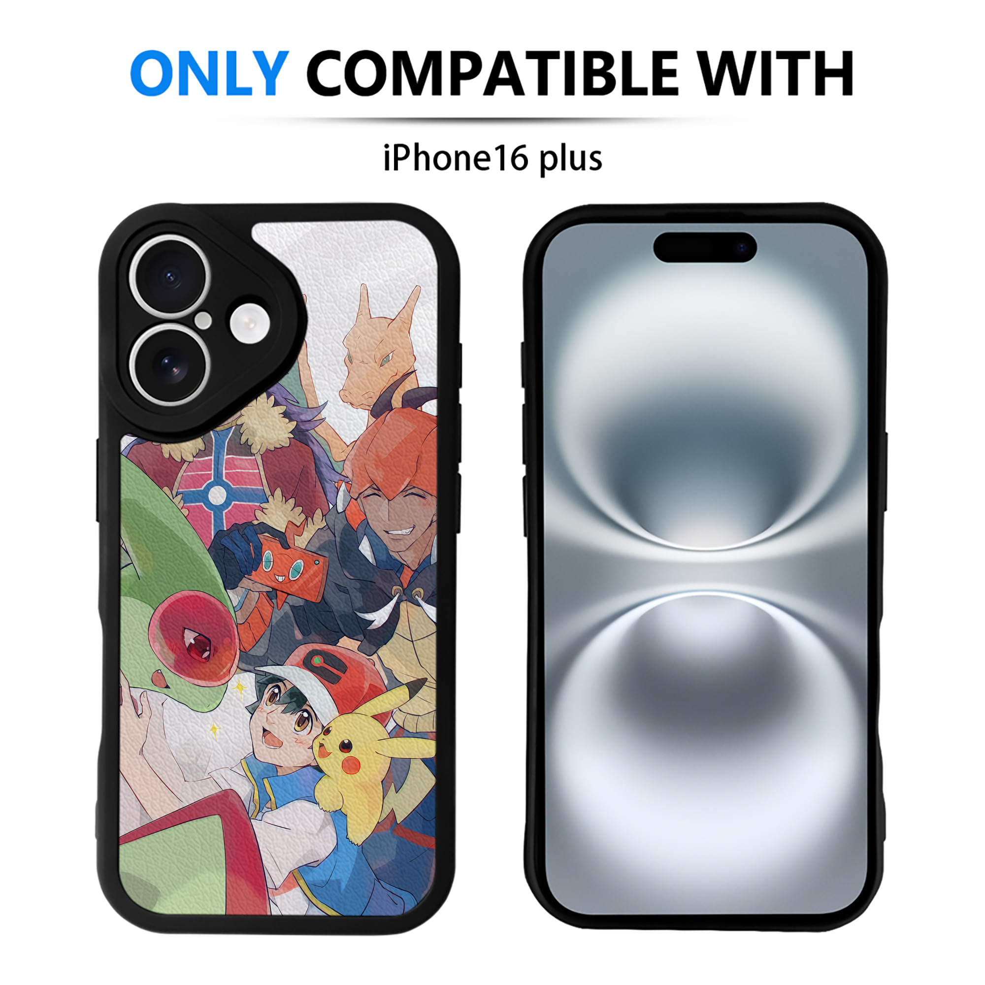 （画像用） ポケットモンスター Pokémon 【iPhone 16シリーズ対応】シリコンスマホケース（レザー調） 材質：シリコン